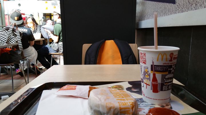 Early morning breakfast at the KL Sentral station on the long ride back Breakfast at burgerking in KL Sentral