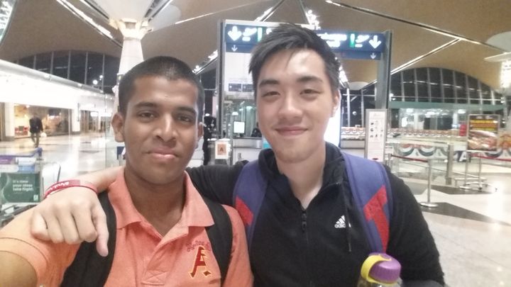 A sad goodbye Goodbye at the airport