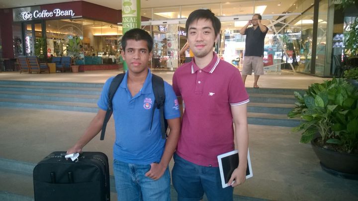 Meeting across borders Me with adrian shortly after meeting